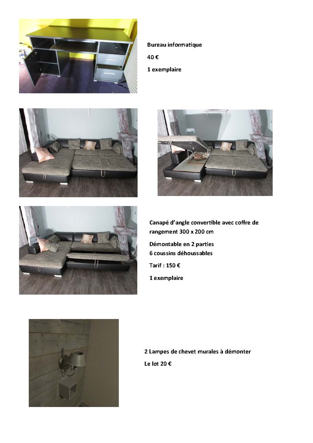 5 MOBILIER A VENDRE CHAUME DU GRAND VENTRON Page 5