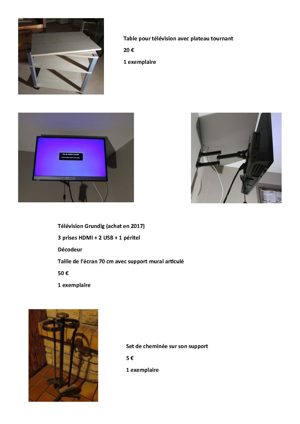 6 MOBILIER A VENDRE CHAUME DU GRAND VENTRON Page 6
