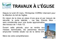 Travaux sur la toiture à l&#039;église