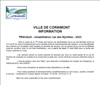 Travaux rue des Myrtilles