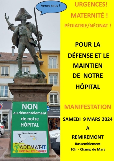 Sauver l&#039;Hôpital manifestation le 9 mars