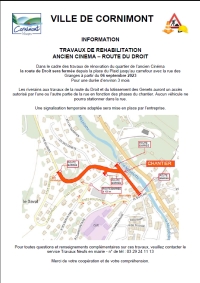 Travaux route du Droit