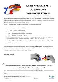 40ème Anniversaire du Jumelage Cornimont/Steinen