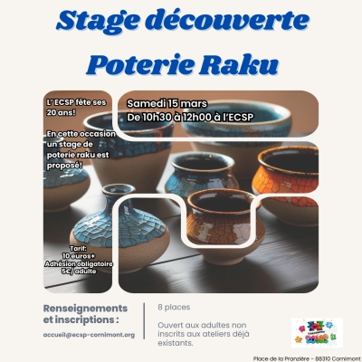 Stage découverte poterie raku