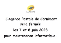 Fermeture de l&#039;Agence Postale Communale les 7 et 8 juin